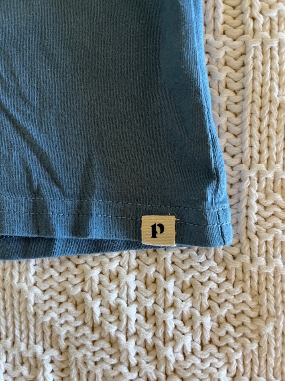 PACT Organic "NATURE" Graphic Crewneck Short Sleeve Tee in Light Blue Sz M - Picture 7 of 9